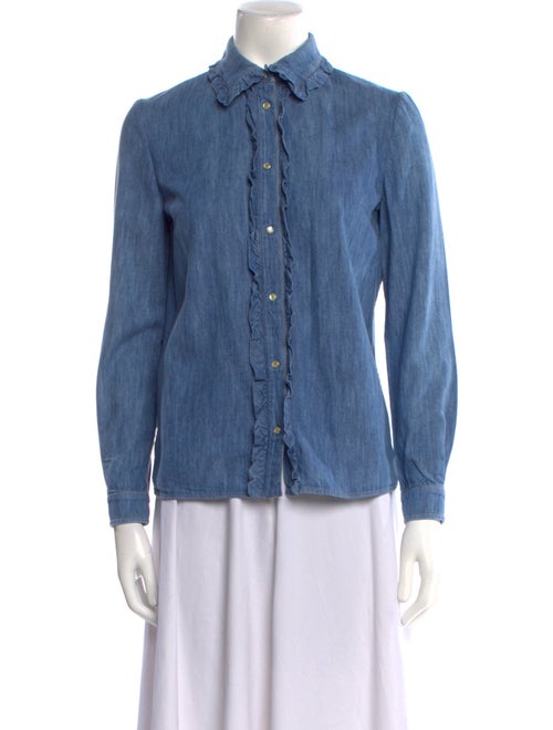 Miu Miu 2016 Long Sleeve Button-Up Top