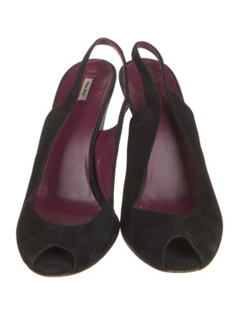 Miu Miu Suede Slingback Sandals