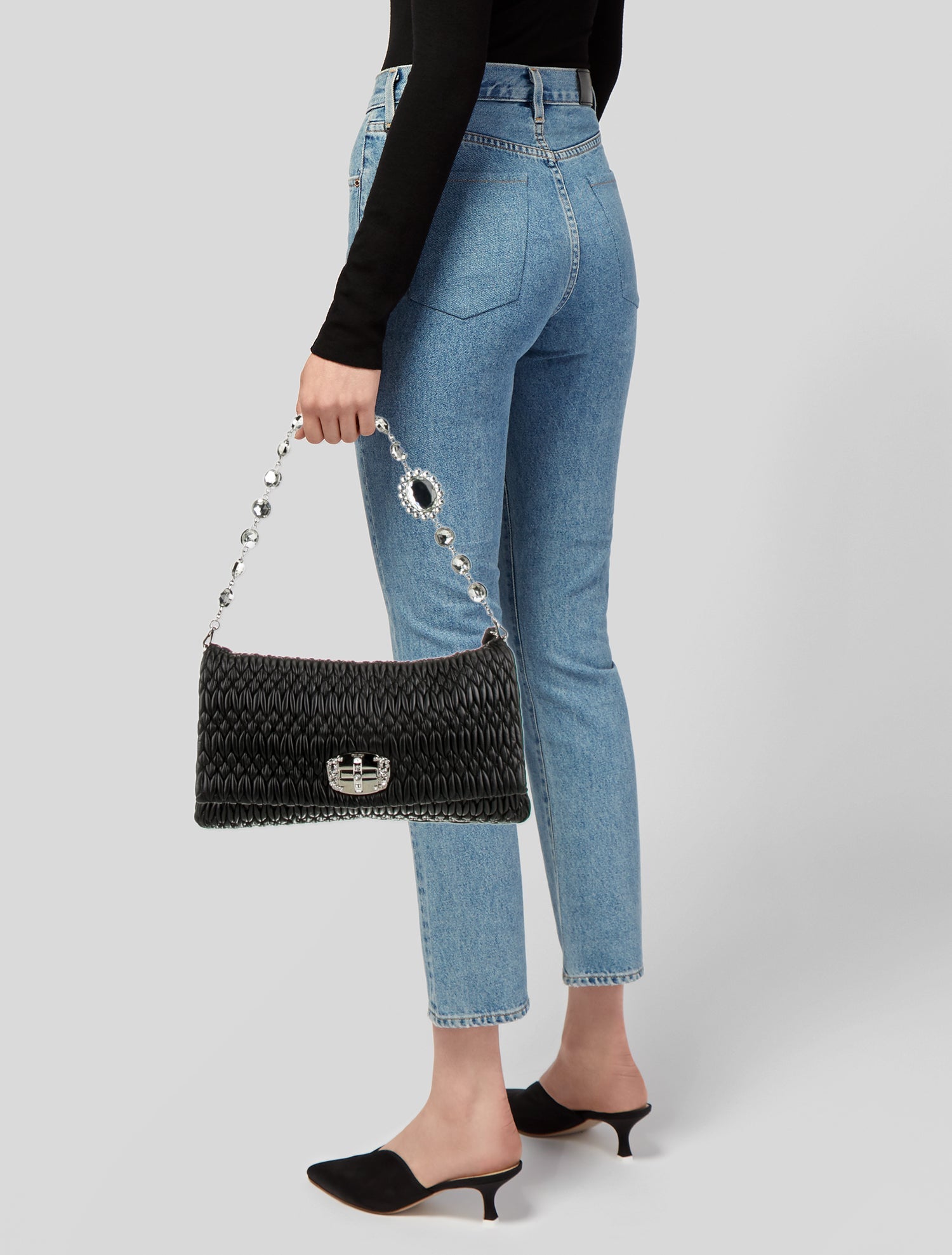 Miu Miu Lambskin Shoulder Bag