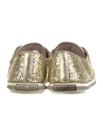 Miu Miu Glitter Printed Sneakers