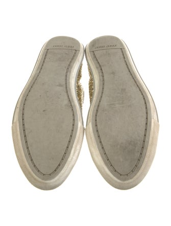 Miu Miu Glitter Printed Sneakers