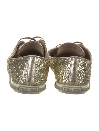 Miu Miu Glitter Printed Sneakers