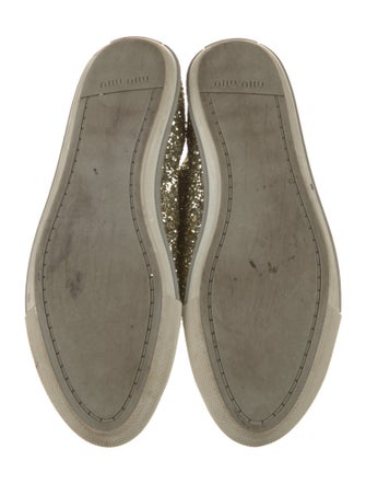 Miu Miu Glitter Printed Sneakers