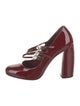 Miu Miu Patent Leather Crystal Embellishments Pumps
