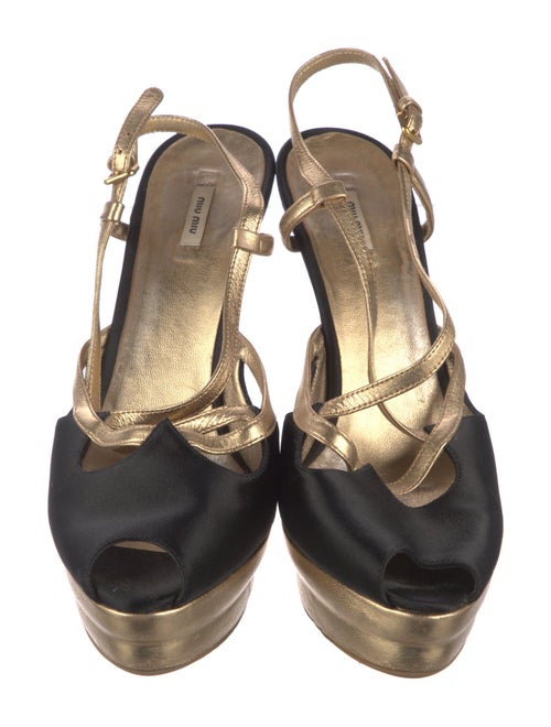 Miu Miu Satin Slingback Sandals