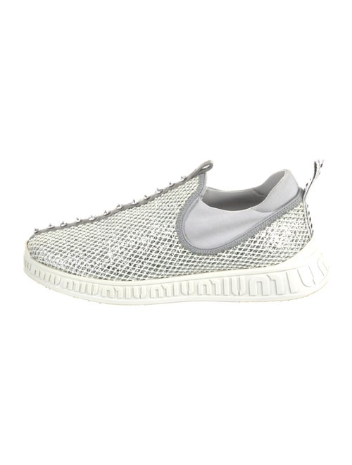 Miu Miu Glitter Crystal Embellishments Sneakers