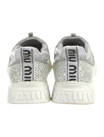Miu Miu Glitter Crystal Embellishments Sneakers