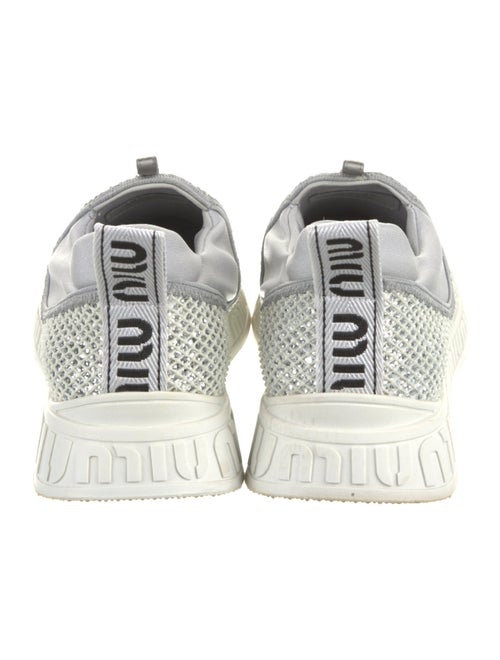 Miu Miu Glitter Crystal Embellishments Sneakers