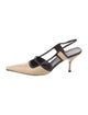 Miu Miu Leather Cutout Accent Slingback Pumps
