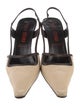Miu Miu Leather Cutout Accent Slingback Pumps