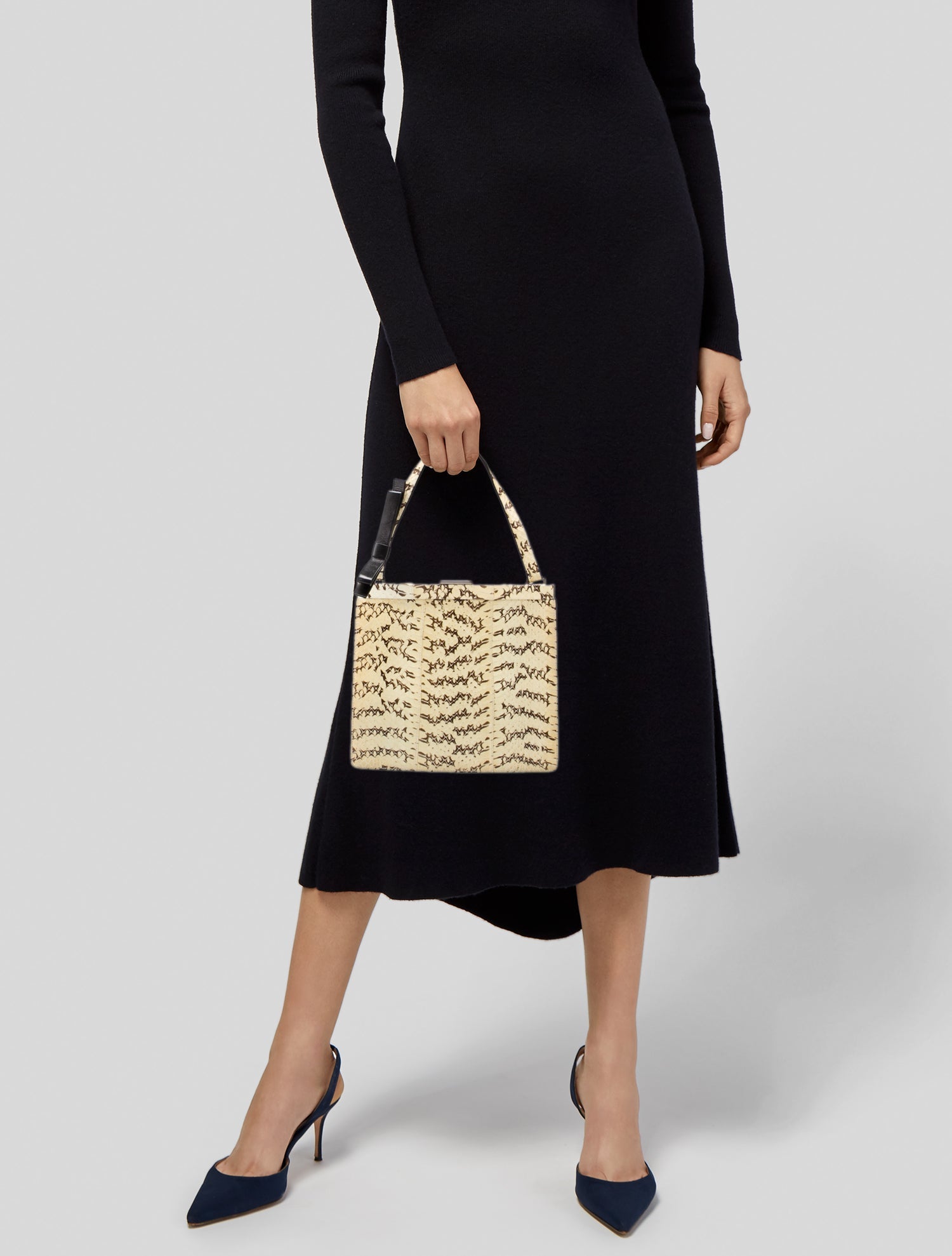 Miu Miu Snakeskin Top Handle Bag