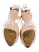 Miu Miu Patent Leather Crystal Embellishments Sandals