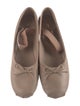 Miu Miu Leather Bow Accents Ballet Flats