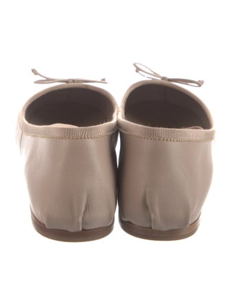 Miu Miu Leather Bow Accents Ballet Flats