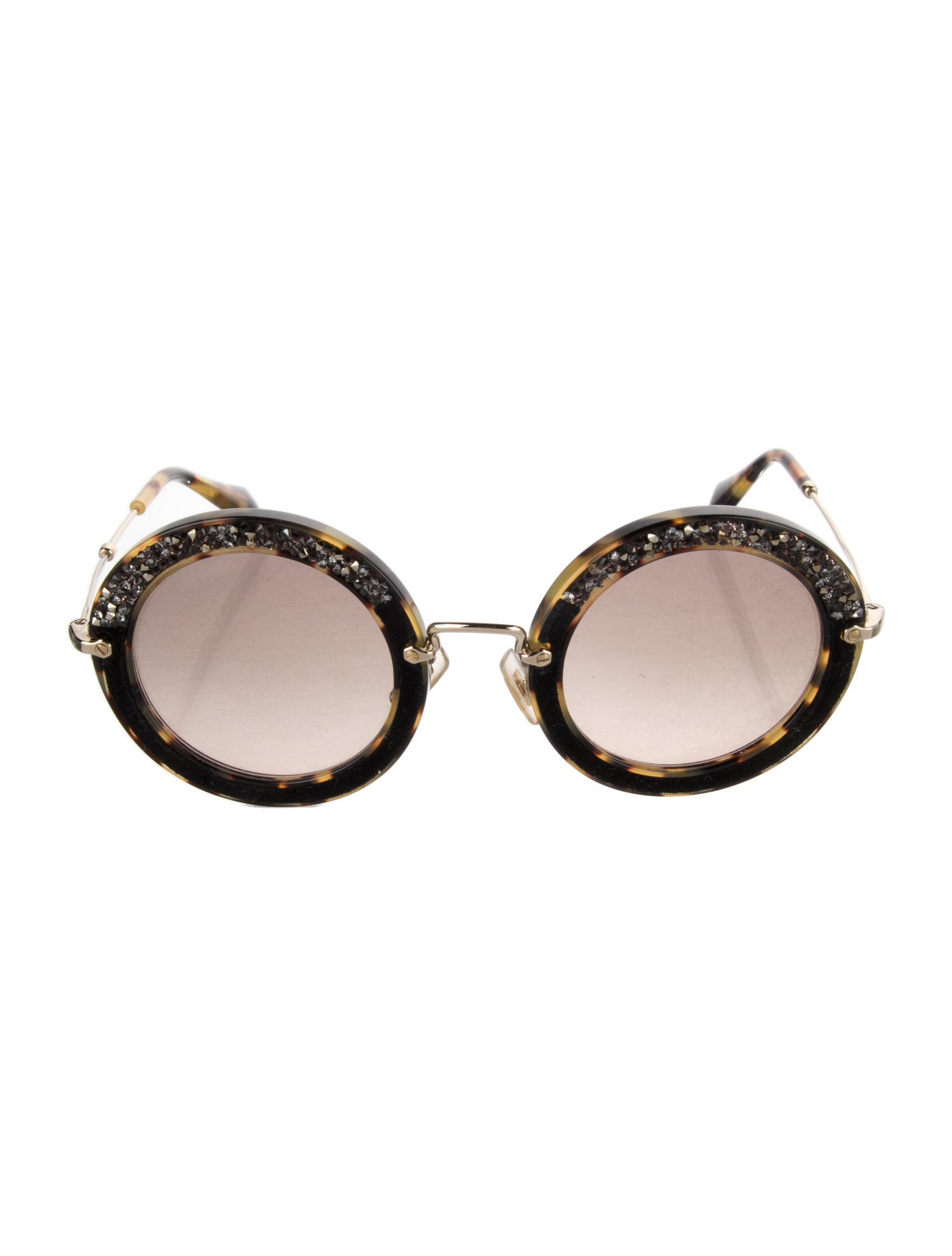 Miu Miu Round Mirrored Sunglasses