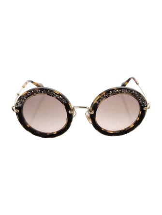 Miu Miu Round Mirrored Sunglasses
