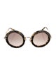 Miu Miu Round Mirrored Sunglasses