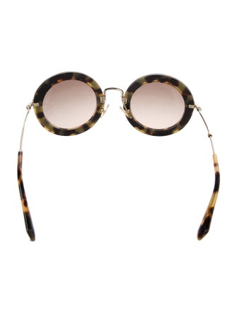 Miu Miu Round Mirrored Sunglasses