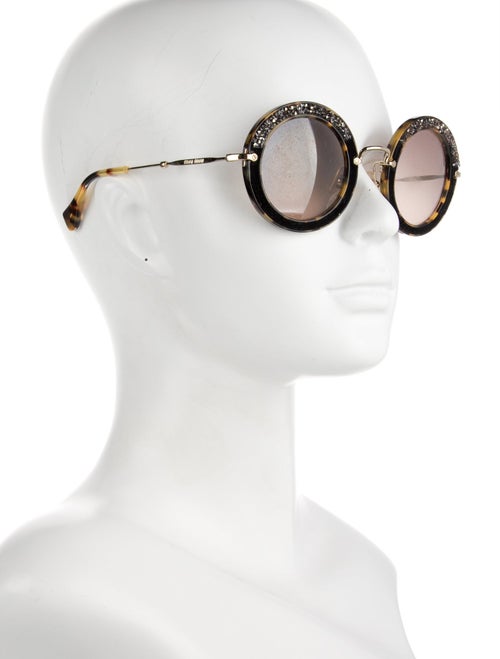 Miu Miu Round Mirrored Sunglasses