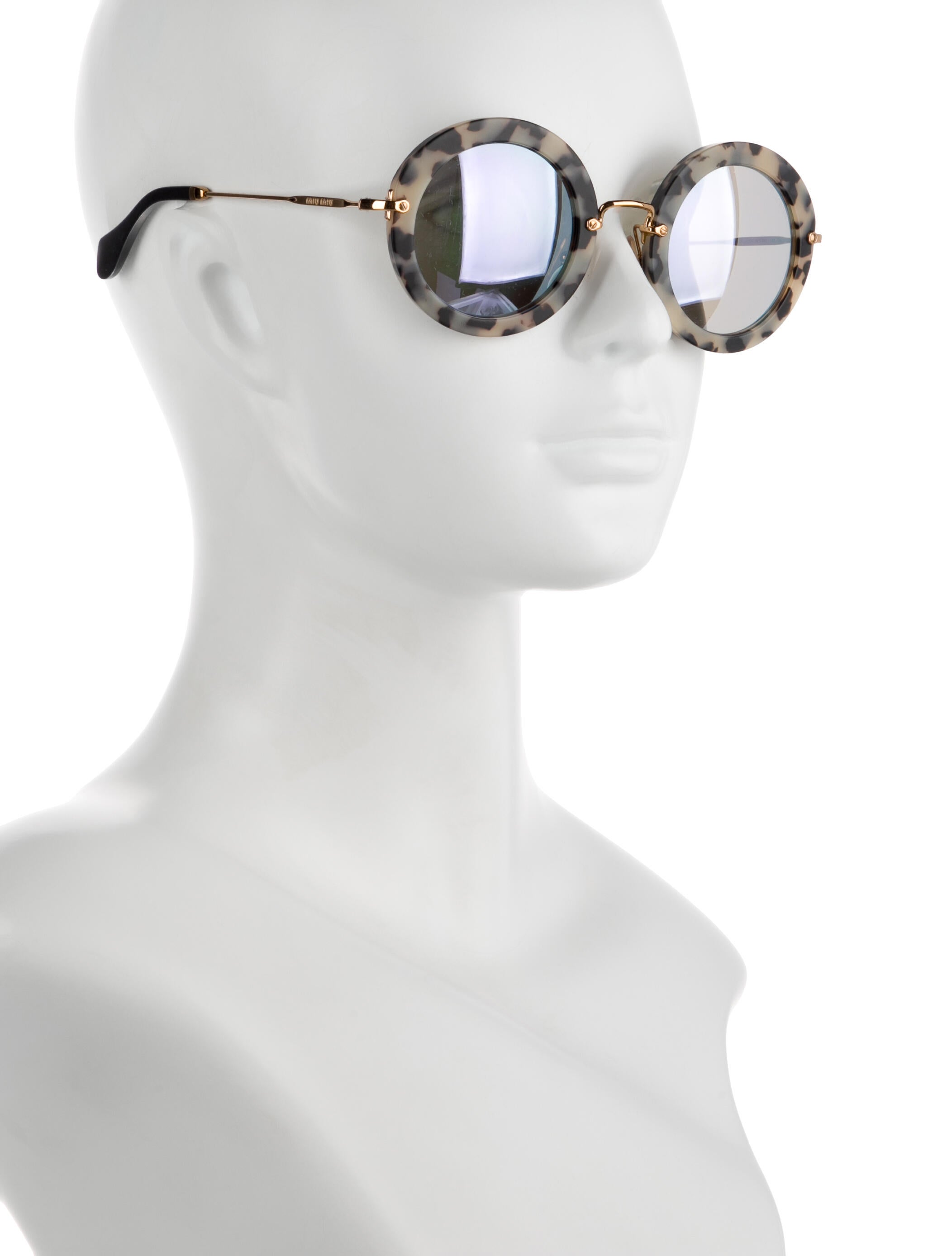 Miu Miu Oversize Mirrored Sunglasses