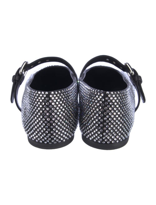 Miu Miu Crystal Embellishments Mary Jane Flats