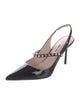Miu Miu Patent Leather Printed Slingback Pumps