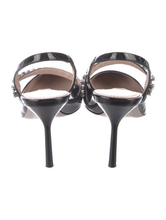 Miu Miu Patent Leather Printed Slingback Pumps