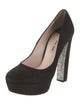 Miu Miu Suede Glitter Accents Pumps