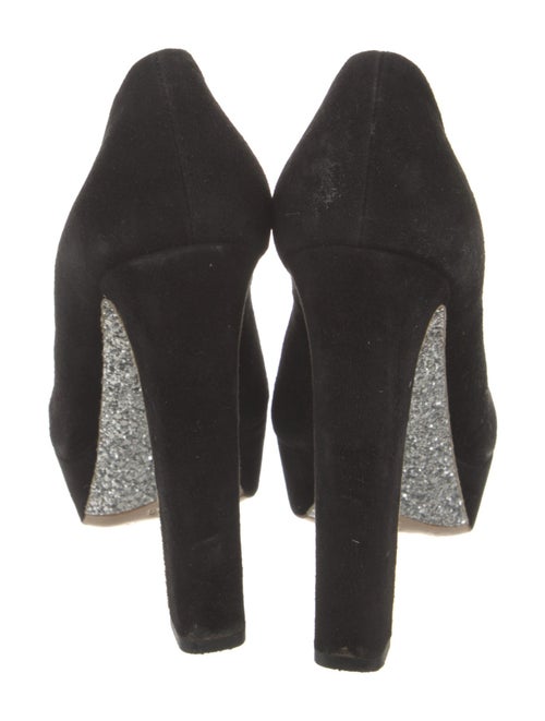 Miu Miu Suede Glitter Accents Pumps