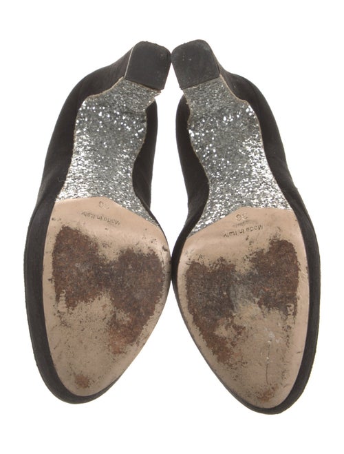 Miu Miu Suede Glitter Accents Pumps