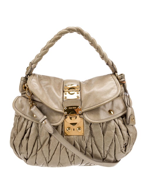 Miu Miu Leather Matelassé Coffer