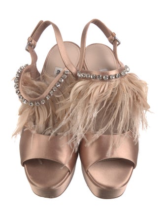 Miu Miu Satin Slingback Sandals