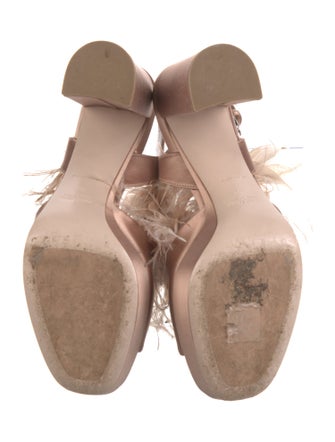 Miu Miu Satin Slingback Sandals