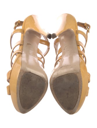 Miu Miu Patent Leather Gladiator Sandals