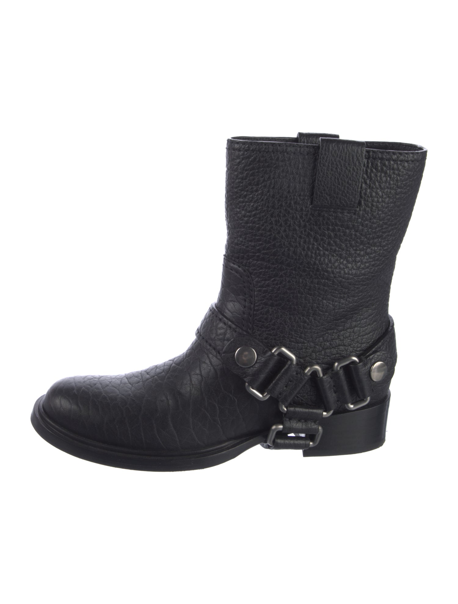 Miu Miu Leather Moto Boots