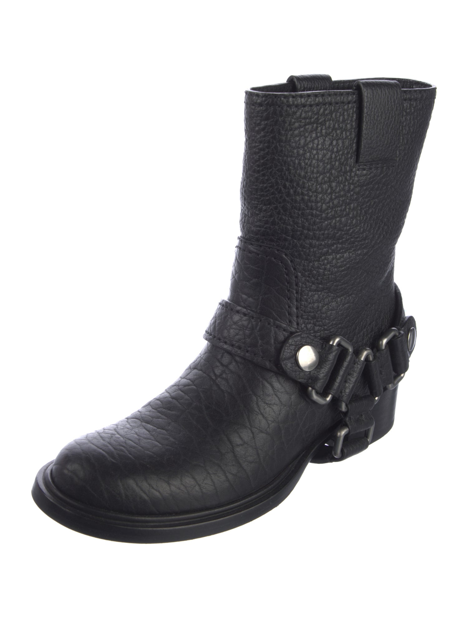 Miu Miu Leather Moto Boots