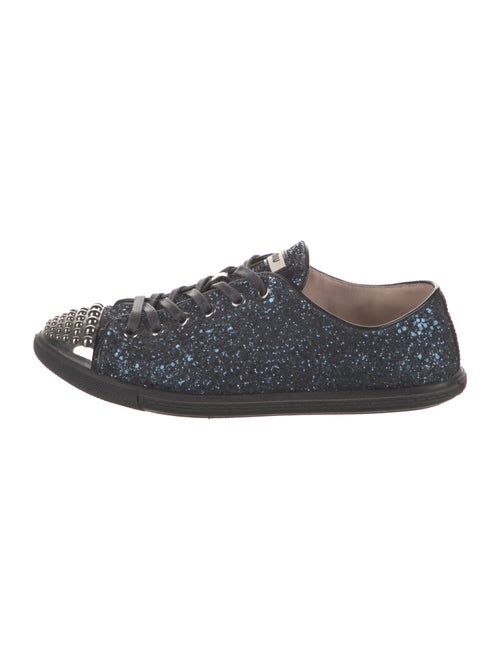 Miu Miu Glitter Printed Sneakers
