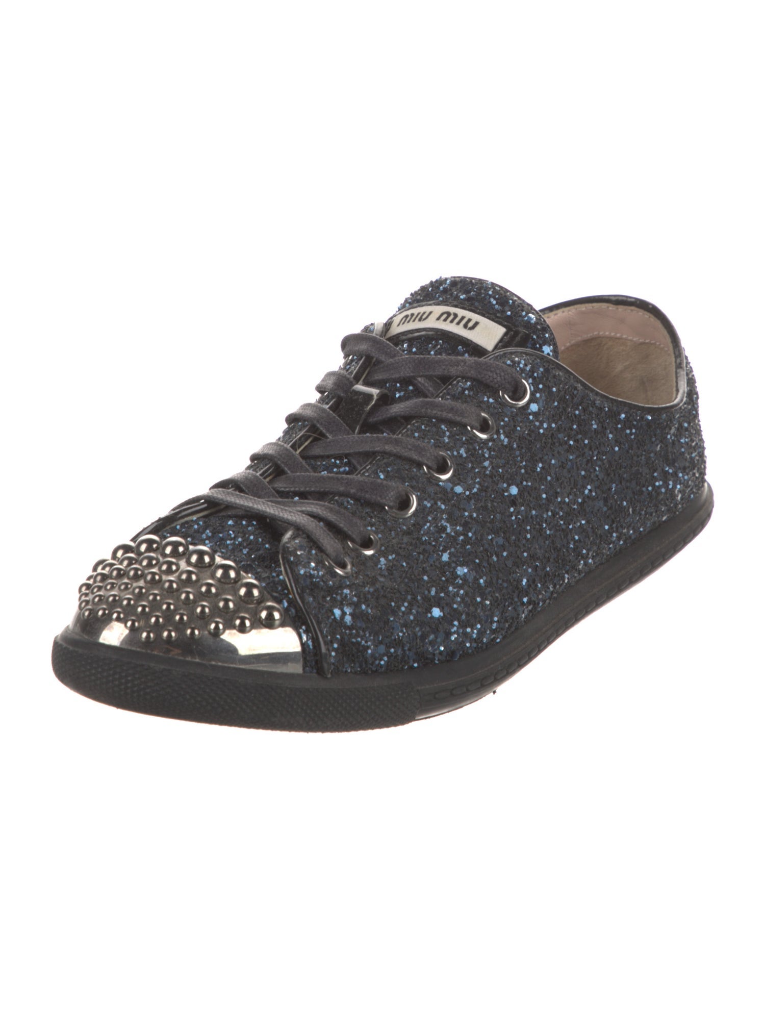Miu Miu Glitter Printed Sneakers