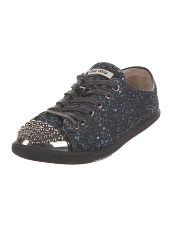 Miu Miu Glitter Printed Sneakers
