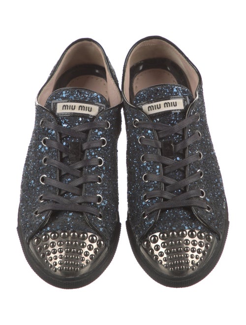 Miu Miu Glitter Printed Sneakers