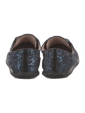 Miu Miu Glitter Printed Sneakers