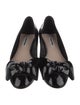Miu Miu Patent Leather Bow Accents Flats