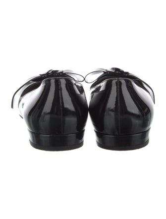 Miu Miu Patent Leather Bow Accents Flats