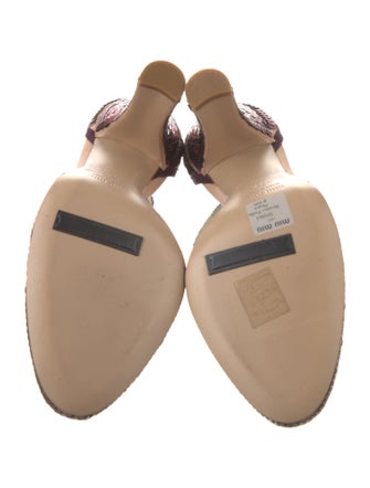 Miu Miu Sequins Floral Print D'Orsay Pumps