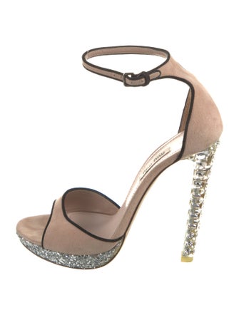 Miu Miu Suede Printed D'Orsay Pumps