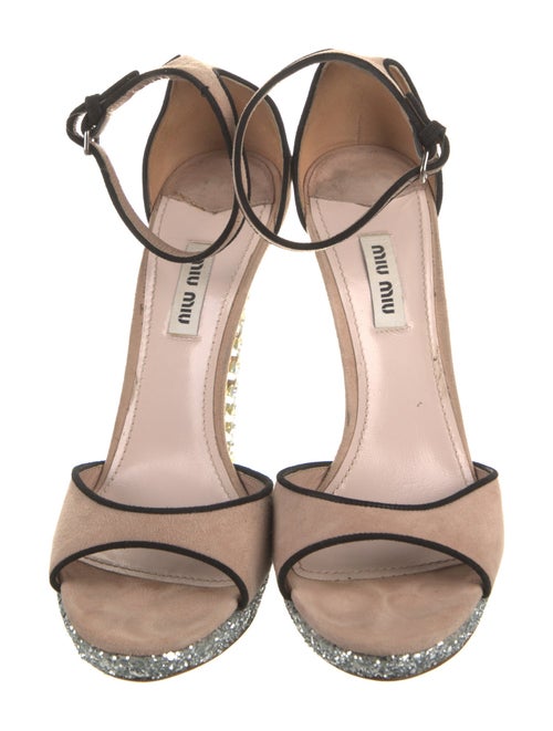Miu Miu Suede Printed D'Orsay Pumps