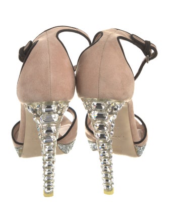 Miu Miu Suede Printed D'Orsay Pumps