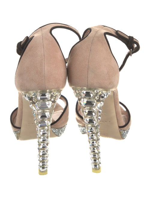 Miu Miu Suede Printed D'Orsay Pumps