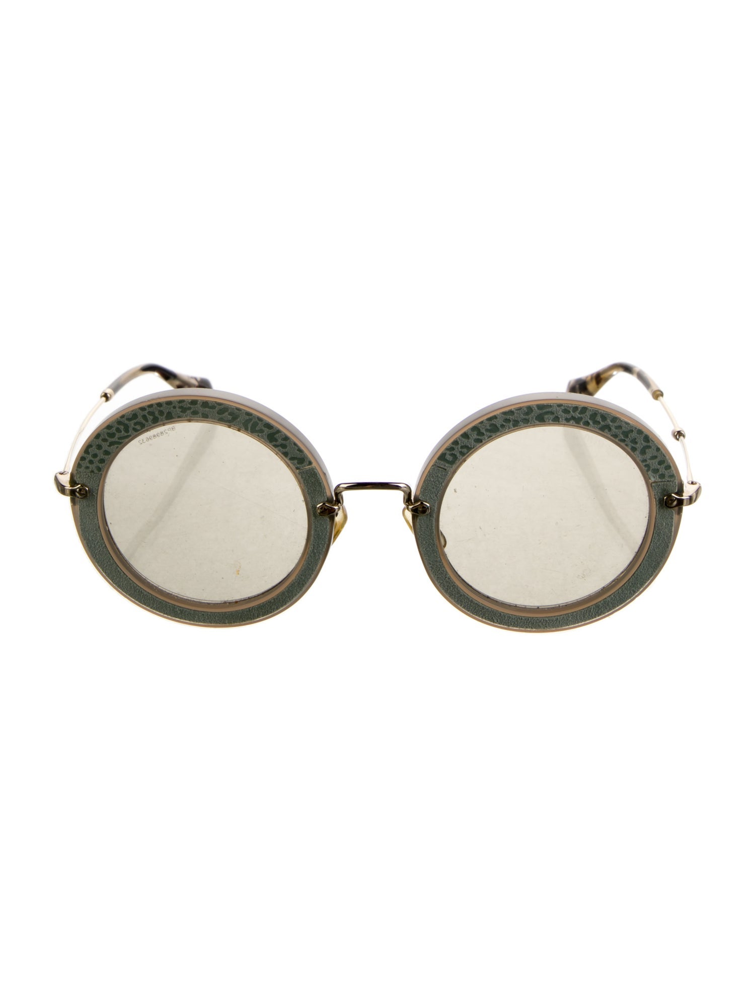 Miu Miu Round Mirrored Sunglasses