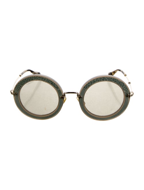Miu Miu Round Mirrored Sunglasses